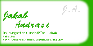 jakab andrasi business card